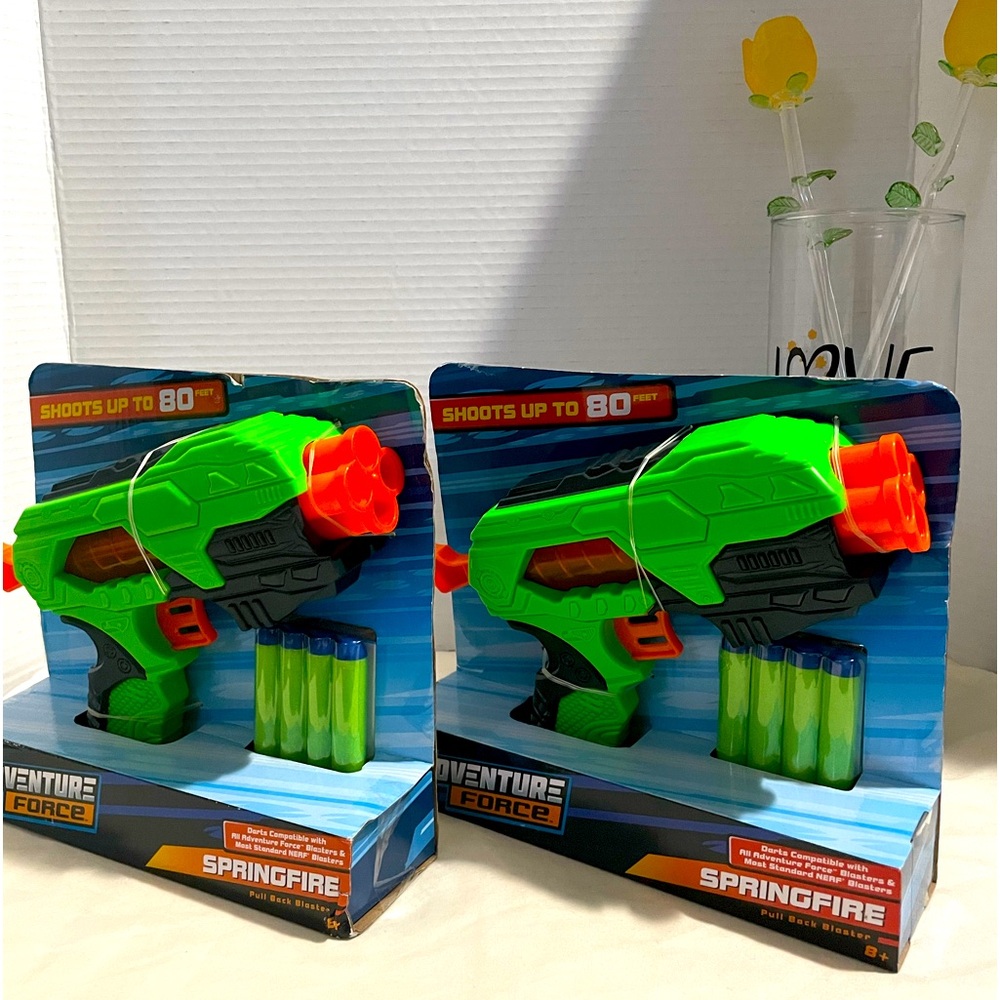 Adventure force spring fire blasters. There are two toys.